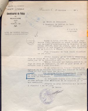 Gard, Archives, migrations, immigration, étranger, exil, main d'oeuvre  