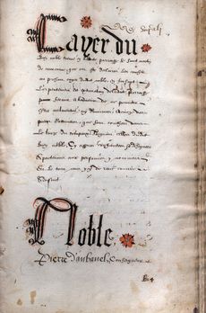 Archives Gard L'Estréchure compoix cadastre dessin calligraphie