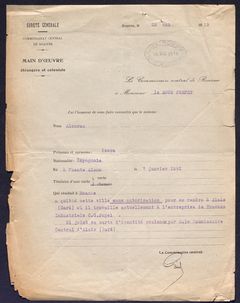 Gard, Archives, migrations, immigration, étranger, exil, main d'oeuvre 