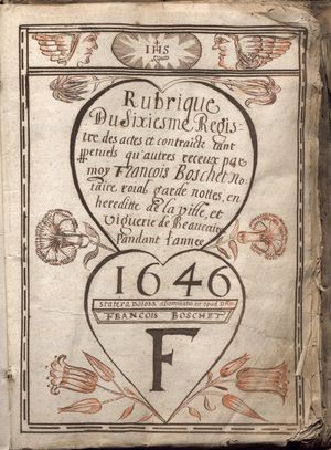 Archives Gard notaire Beaucaire dessin calligraphie
