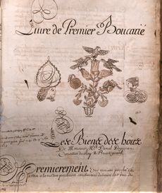 Archives Gard Nîmes compoix cadastre dessin calligraphie