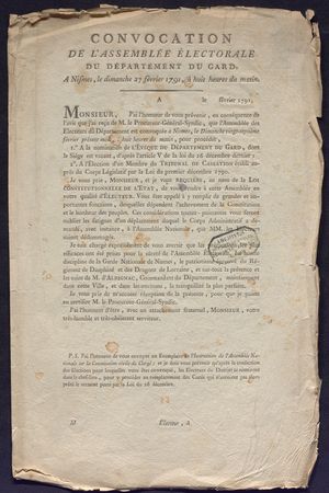 Archives, Gard, élections, députés, cantonales, cantons