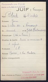 Archives Gard antisémitisme Seconde Guerre mondiale 1939-1945