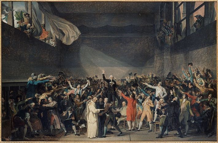 Une grande assemblée de députés massés dans une salle